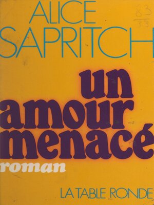 cover image of Un amour menacé